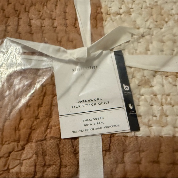 New WS/PB Rejuvenation Patchwork Pick Stitch Quilt & Euro Shams, F/Q, Rust Multi - Picture 4 of 16